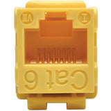 Eaton Tripp Lite Series Cat6/Cat5e 110 Style Punch Down Keystone Jack - Yellow, TAA