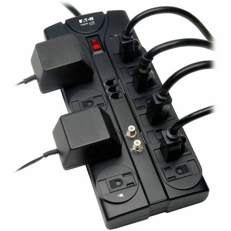Eaton Tripp Lite Series Protect It! 12-Outlet Surge Protector, 8 ft. (2.43 m) Cord, 2880 Joules, Tel/Modem/Coaxial Protection