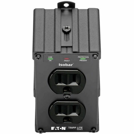 Eaton Tripp Lite Series Isobar 2-Outlet Surge Protector, Direct Plug-In, 1410 Joules, Diagnostic LEDs, Black Metal Housing