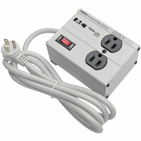 Eaton Tripp Lite Series Isobar 2-Outlet Surge Protector, 6 ft. Cord with Right-Angle Plug, 1410 Joules, Metal Housing