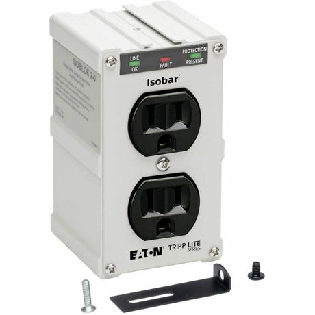 Eaton Tripp Lite Series Isobar 2-Outlet Surge Protector, Direct Plug-In, 1410 Joules, Diagnostic LEDs, Metal Housing