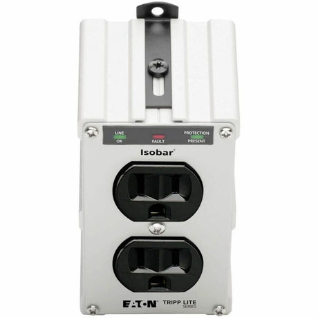 Eaton Tripp Lite Series Isobar 2-Outlet Surge Protector, Direct Plug-In, 1410 Joules, Diagnostic LEDs, Metal Housing