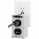 Eaton Tripp Lite Series Isobar 2-Outlet Surge Protector, Direct Plug-In, 1410 Joules, Diagnostic LEDs, Metal Housing
