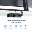 StarTech.com Mountable Rugged Industrial 7 Port USB 2.0 Hub