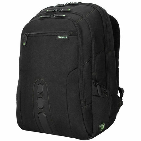 Targus Spruce EcoSmart TBB019US Carrying Case (Backpack) for 17" Notebook - Black, Green - TAA Compliant