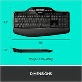 Logitech MK710 Wireless Keyboard and Mouse Combo for Windows, 2.4GHz Advanced Wireless, Wireless Mouse