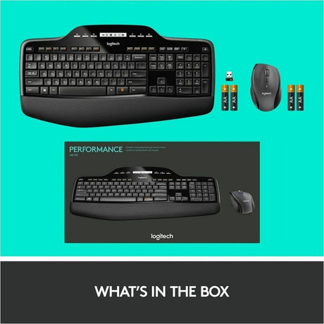 Logitech MK710 Wireless Keyboard and Mouse Combo for Windows, 2.4GHz Advanced Wireless, Wireless Mouse