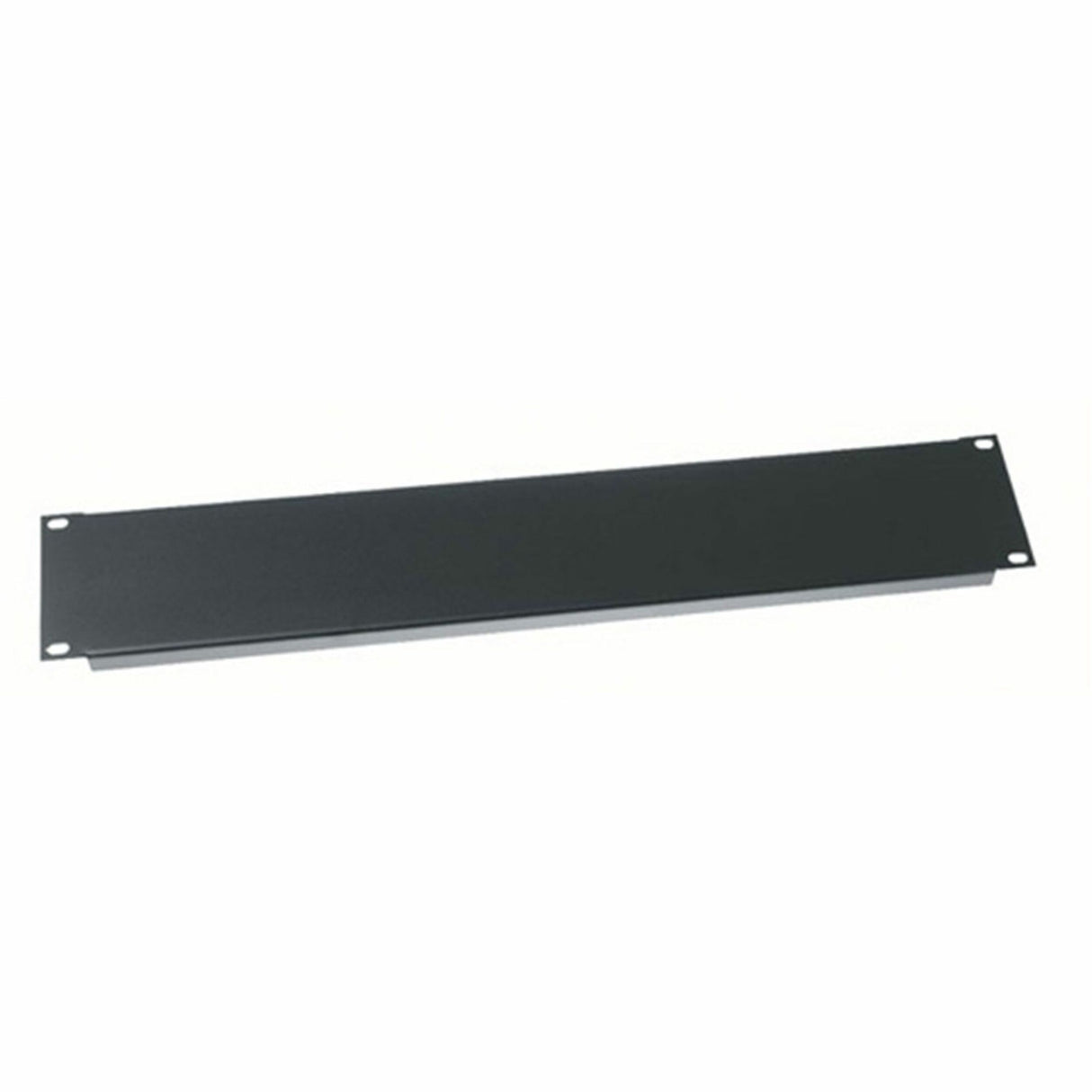 Middle Atlantic 2RU Blank Rack Panel - Steel and Flanged Blank Panel - Flat Black Powder Coat