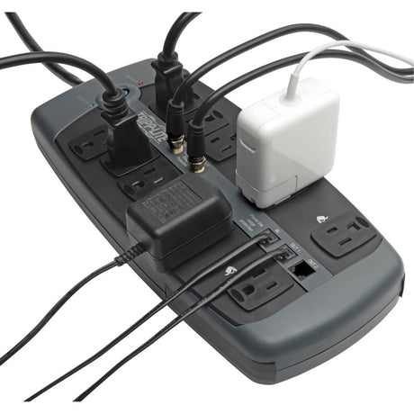 Eaton Tripp Lite Series Protect It! 10-Outlet Surge Protector, 8 ft. (2.43 m) Cord, 3345 Joules, Tel/Modem/Coaxial Protection