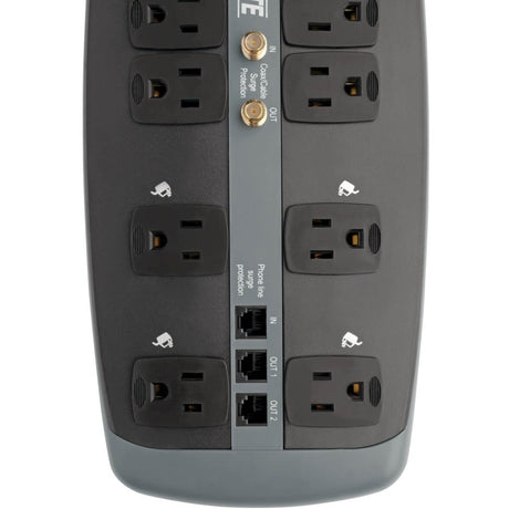 Eaton Tripp Lite Series Protect It! 10-Outlet Surge Protector, 8 ft. (2.43 m) Cord, 3345 Joules, Tel/Modem/Coaxial Protection