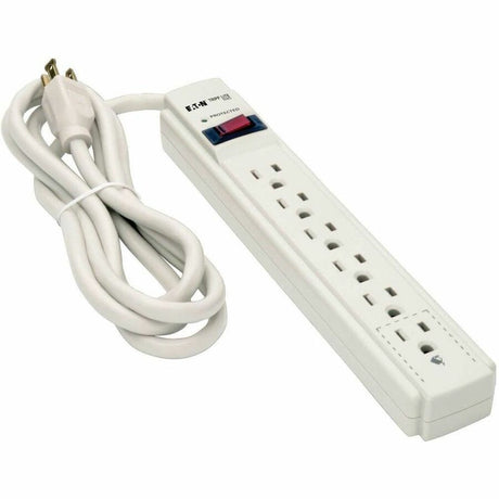 Eaton Tripp Lite Series Protect It! 6-Outlet Surge Protector, 6 ft. Cord, 790 Joules, Diagnostic LED, Light Gray Housing