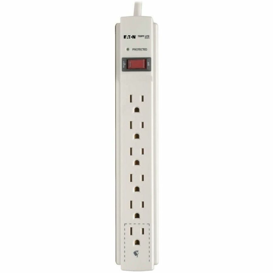 Eaton Tripp Lite Series Protect It! 6-Outlet Surge Protector, 6 ft. Cord, 790 Joules, Diagnostic LED, Light Gray Housing