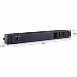 CyberPower PDU15M2F8R Single Phase 100 - 125 VAC 15A Metered PDU