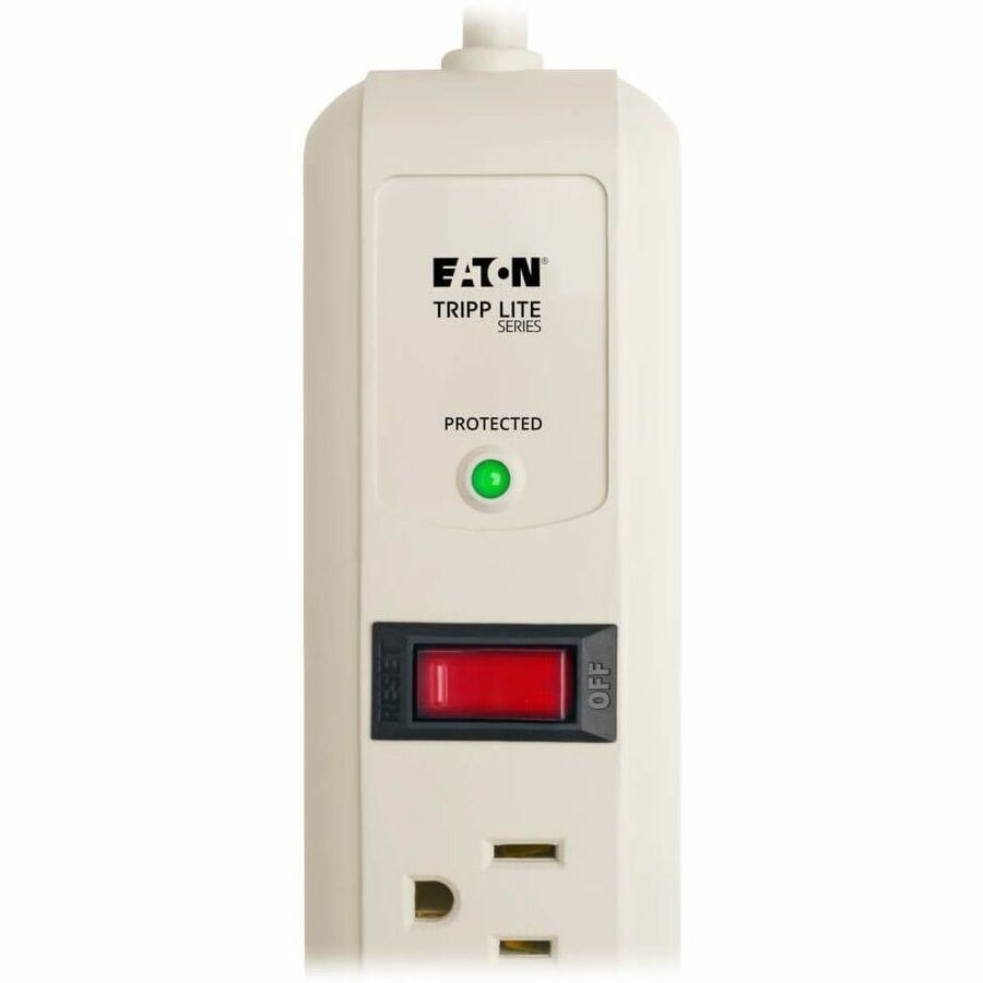Eaton Tripp Lite Series Protect It! 7-Outlet Surge Protector, 4 ft. (1.22 m) Cord, 1080 Joules, 1 Diagnostic LED, Light Gray Housing