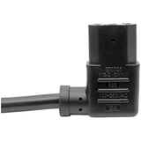 Eaton Tripp Lite Series Computer Power Cord, NEMA 5-15P to Left-Angle C13 - 10A, 125V, 18 AWG, 6 ft. (1.83 m), Black