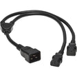 Eaton Tripp Lite Series Splitter Cable, Heavy-Duty, C20 to 2x C13 - 15A, 100-250V, 14 AWG, 2 ft. (0.61 m), Black