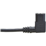 Eaton Tripp Lite Series Power Extension Cord, Left-Angle C13 to C14 PDU Style - 10A, 250V, 18 AWG, 2 ft. (0.61 m), Black