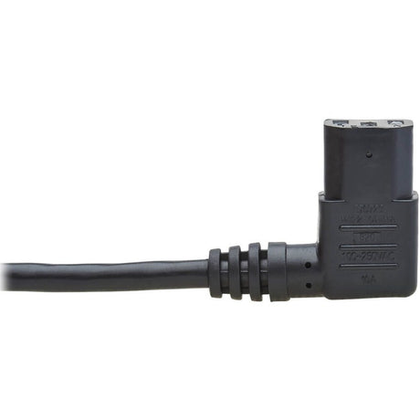 Eaton Tripp Lite Series Power Extension Cord, Left-Angle C13 to C14 PDU Style - 10A, 250V, 18 AWG, 2 ft. (0.61 m), Black