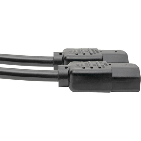 Eaton Tripp Lite Series C14 Male to C13 Female Splitter, PDU Style - C14 to 2x C13, 10A, 250V, 18 AWG, 6 ft. (1.83 m), Black