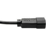 Eaton Tripp Lite Series C14 Male to C13 Female Splitter, PDU Style - C14 to 2x C13, 10A, 250V, 18 AWG, 6 ft. (1.83 m), Black