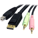 StarTech.com 6 ft 4-in-1 USB DisplayPort KVM Switch Cable