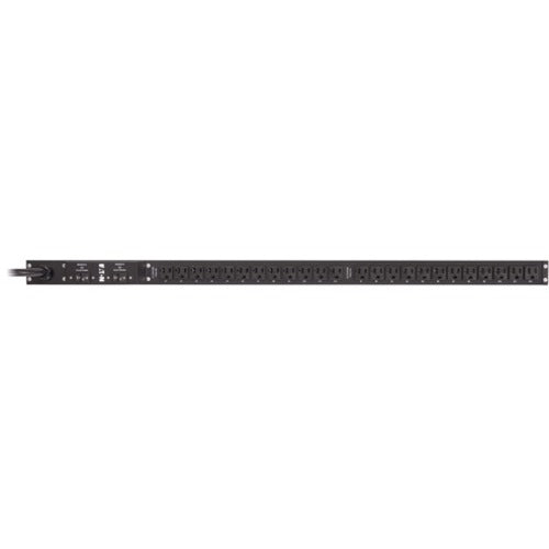Eaton Basic rack PDU, 0U, L5-30P input, 2.88 kW max, 100-127V, 24A, 15 ft cord, Single-phase, Outlets: (24) 5-20R