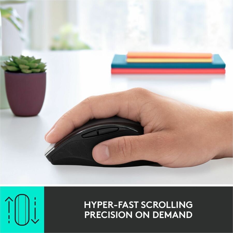 Logitech M705 Marathon Wireless Mouse, 2.4 GHz USB Unifying Receiver, 1000 DPI, 5-Programmable Buttons, Black