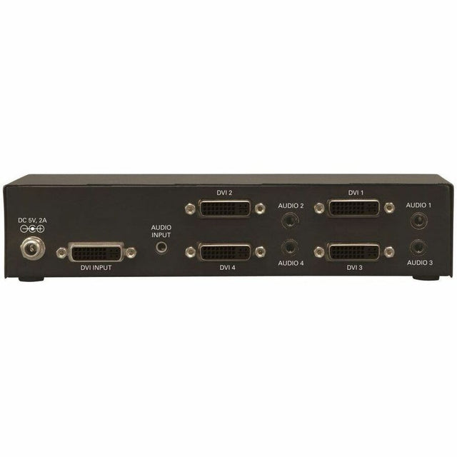 Eaton Tripp Lite Series 4-Port DVI Splitter with Audio and Signal Booster - Single-Link DVI-I, 1920 x 1200 (1080p) @ 60 Hz, TAA