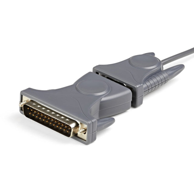 StarTech.com 3ft (91cm) 1-Port USB to Serial Cable, DB9/DB25 RS232 to USB Converter, Prolific, USB to Serial Adapter