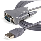 StarTech.com 3ft (91cm) 1-Port USB to Serial Cable, DB9/DB25 RS232 to USB Converter, Prolific, USB to Serial Adapter