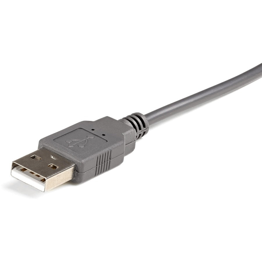 StarTech.com 3ft (91cm) 1-Port USB to Serial Cable, DB9/DB25 RS232 to USB Converter, Prolific, USB to Serial Adapter