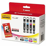 Canon CLI-226 Original Inkjet Ink Cartridge - Black, Cyan, Magenta, Yellow - 4 / Pack