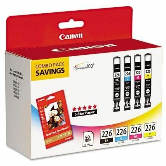 Canon CLI-226 Original Inkjet Ink Cartridge - Black, Cyan, Magenta, Yellow - 4 / Pack