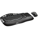 Logitech MK550 Wireless Wave Keyboard and Mouse Combo, Ergonomic Wave Design, Black