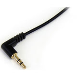 StarTech.com 3 ft Slim 3.5mm to Right Angle Stereo Audio Cable - M/M
