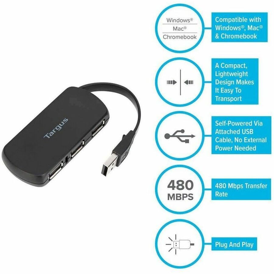 Targus ACH114US 4-Port USB Hub