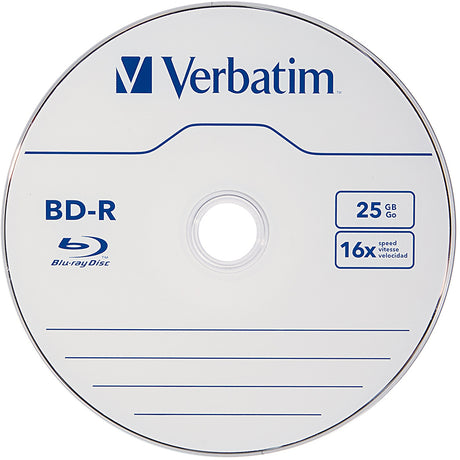 Verbatim 97457 Blu-ray Recordable Media - BD-R - 16x - 25 GB - 25 / Pack