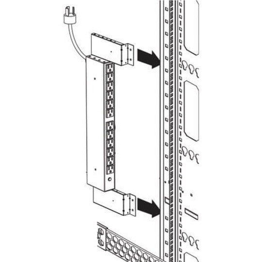 Eaton Tripp Lite Series Bracket Accessory - enables Vertical Installation of 1U PDUs, Power Strips and Surge Protectors