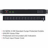 CyberPower RKBS15S2F12R Rackbar 14 - Outlet Surge Protector with 3600 J Surge Suppression