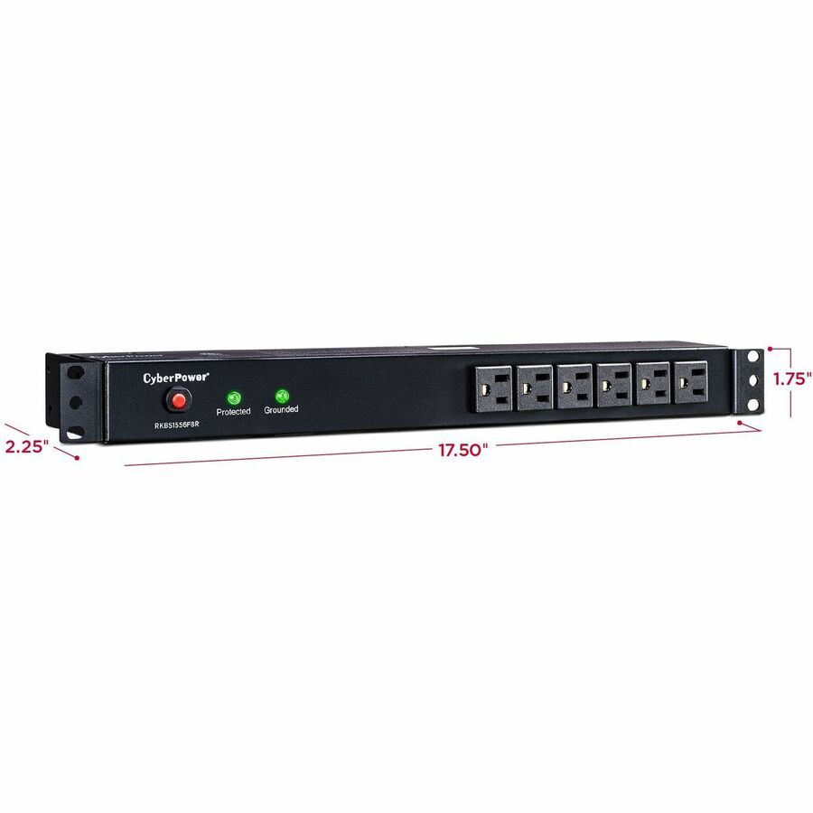 CyberPower RKBS15S6F8R Rackbar 14 - Outlet Surge Protector with 3600 J Surge Suppression