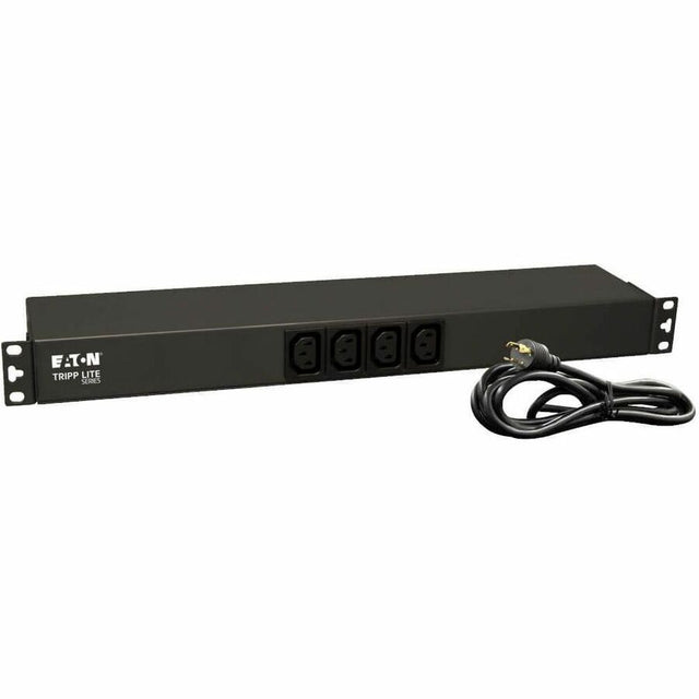 Eaton Tripp Lite Series 3.8kW Single-Phase 208/240V Basic PDU, 14 Outlets (12 C13 & 2 C19), NEMA L6-20P Input, 15 ft. (4.57 m) Cord, 1U Rack-Mount