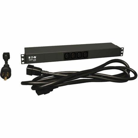 Eaton Tripp Lite Series 1.6-3.8kW Single-Phase 100-240V Basic PDU, 14 Outlets (12 C13 & 2 C19), C20 with L6-20P Adapter, 12 ft. (3.66 m) Cord, 1U Rack-Mount