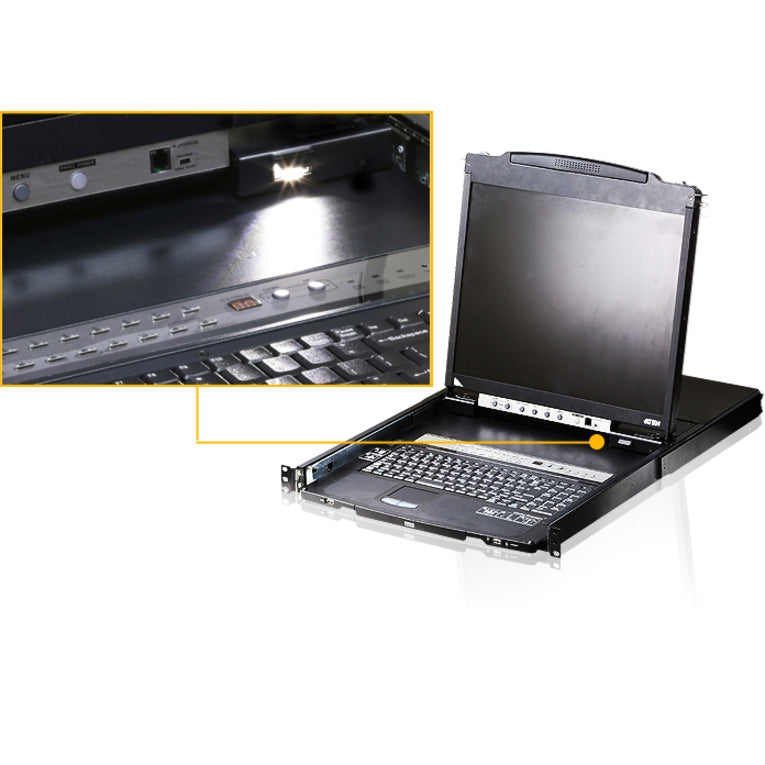 ATEN CL5808N Dual Rail Rackmount LCD-TAA Compliant