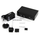 StarTech.com 2 Port DVI + USB KVM Switch with Audio - KVM switch - USB 2.0 Hub - 2 ports - 1 local user - 1U