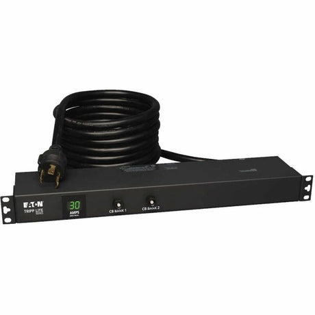 Eaton Tripp Lite Series 2.9kW Single-Phase Local Metered PDU, 120V Outlets (12 5-15/20R), L5-30P, 15 ft. (4.57 m) Cord, 1U Rack-Mount
