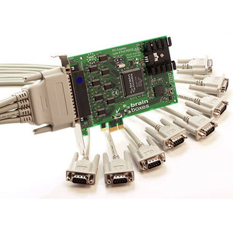 Brainboxes 8 Port RS232 PCI Express Serial Card 9 Pin Connectors