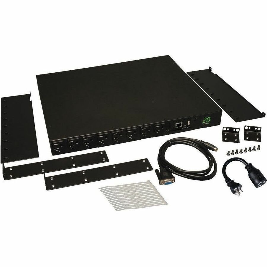Eaton 1.9kW Single-Phase Switched PDU - LX Interface, 120V Outlets (16 5-15/20R), L5-20P/5-20P Input, 12 ft. (3.66 m) Cord, 1U Rack-Mount, TAA