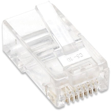 Intellinet Network Solutions Cat5e RJ45 Modular Plugs, 2-Prong, UTP, For Stranded Wire, 100 Plugs in Jar