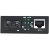 Intellinet Network Solutions Fast Ethernet RJ45 to ST, Multi-Mode, 1.24 miles (2 km) Media Converter