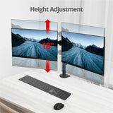 SIIG Articulating Dual Monitor Desk Mount - 13" to 27"